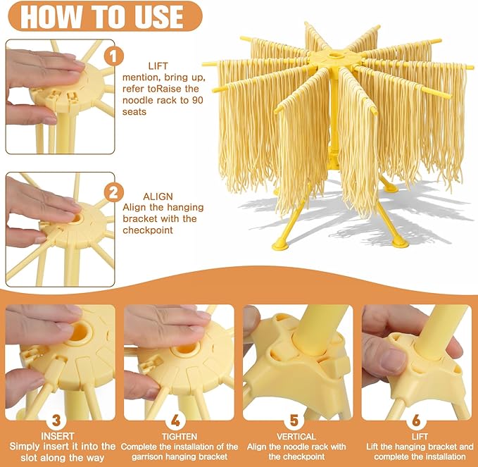 11 Pcs Pasta Making Tools Kit - Pasta Drying Rack Gnocchi BoardPasta Cutter Ravioli Stamps Wood Threaded Pasta Roller Pin Set Noodle and Dumplings Maker