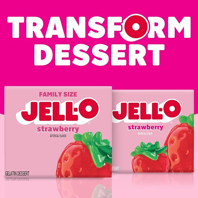 Jell-O Variety Pack Orange Cherry Lime Strawberry Raspberry 6 oz (5-Pack)