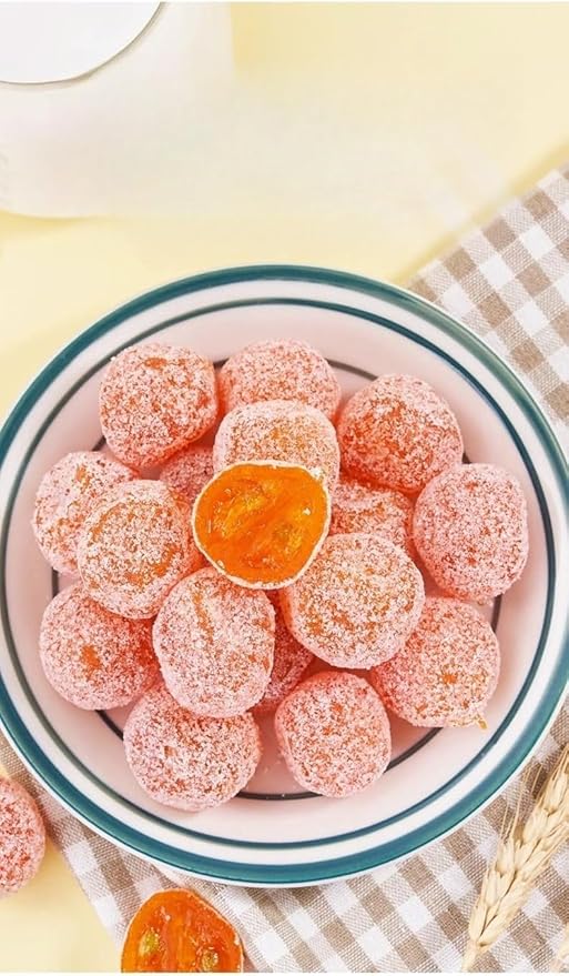 Ready To Eat Dried Kumquat Preserved Fruit Golden Kumquat Sour Sweet Kumquat Rock Sugar Kumquat 500g/can Healthy and Nutritious Dried Fruit Delicious Kumquat Dim Sum Leisure Snacks (4000g)