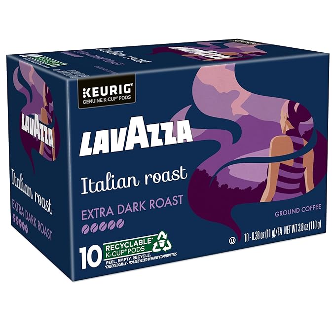 Lavazza Italian Roast Keurig Single Serve K-Cup Pods 60ct (12 Packs of 10)