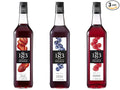 1883 Strawberry Blueberry Raspberry Syrups (Berry Lovers) for Drinks – 1 Liter Glass Bottles (Pack of 3)
