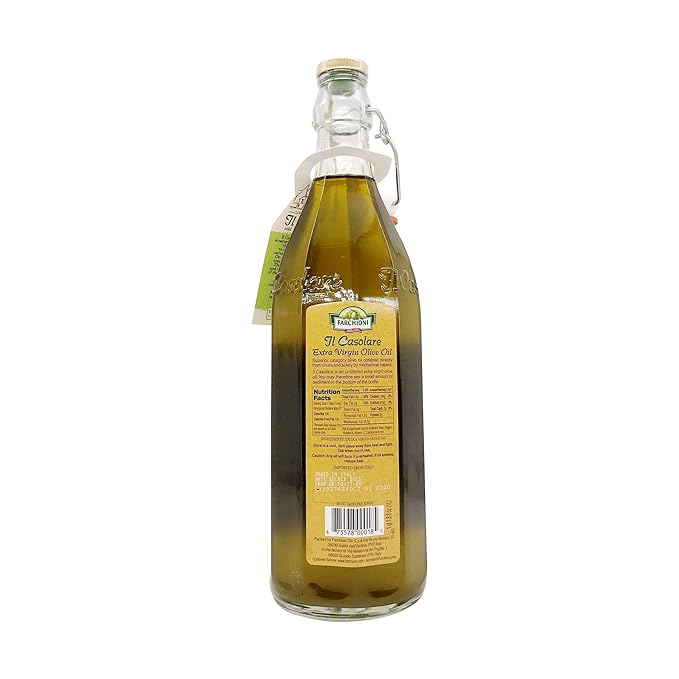 Farchioni Il Casolare Unfiltered Extra Virgin Olive Oil 33.8 oz – Cold Pressed Unfiltered Rustic Italian Flavor – Made from 100% Italian Olives – First Cold Press