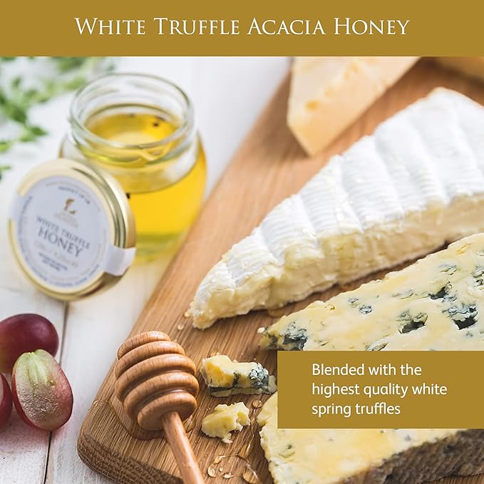 TruffleHunter - White Truffle Honey - Acacia Honey Condiment - 4.23 Oz