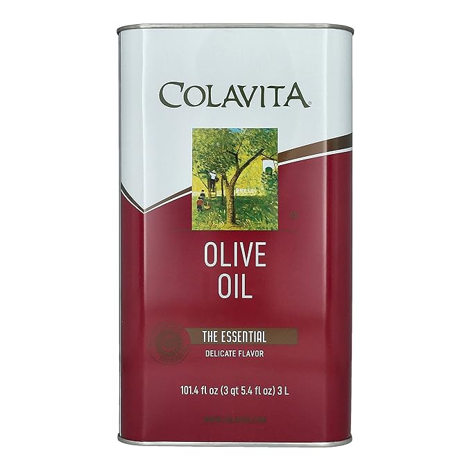Light and Buttery Olive Oil in Tin Ideal for Baking and Cooking 101.4 Fl Oz by Colavita