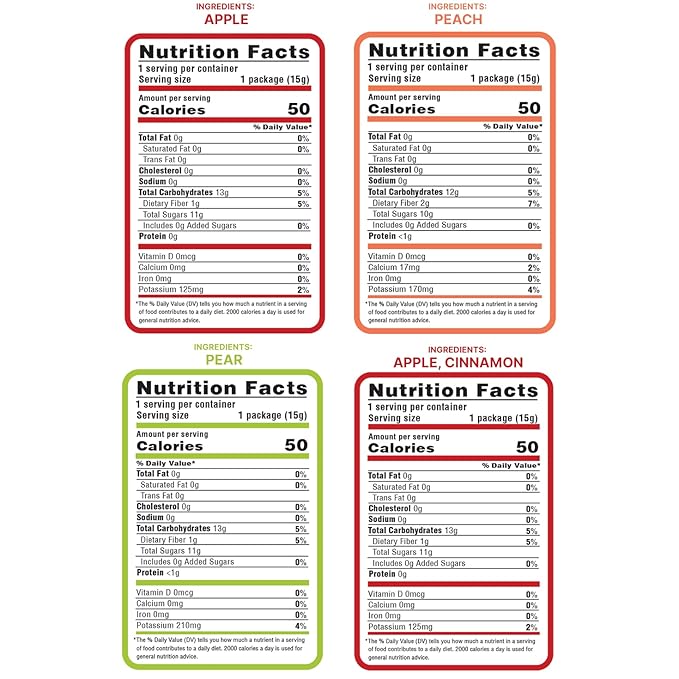 Nature’s Turn Freeze-Dried Fruit Crisps –Healthy Gluten-FreeCrispy &amp DeliciousPlant-Based SnackIdeal for Cereal Smoothies School Lunches &amp On-the-Go Orchard Variety Bags of 16(0.53 oz