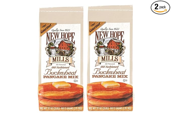 New Hope Mills Easy To Make Pancake Mix- Two 32 oz. Bags- Your Choice of 5 Different Varieties (Buckwheat)