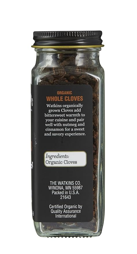 Watkins Gourmet Organic Spice Jar Whole Cloves 1.5 oz. Bottle 3-Pack