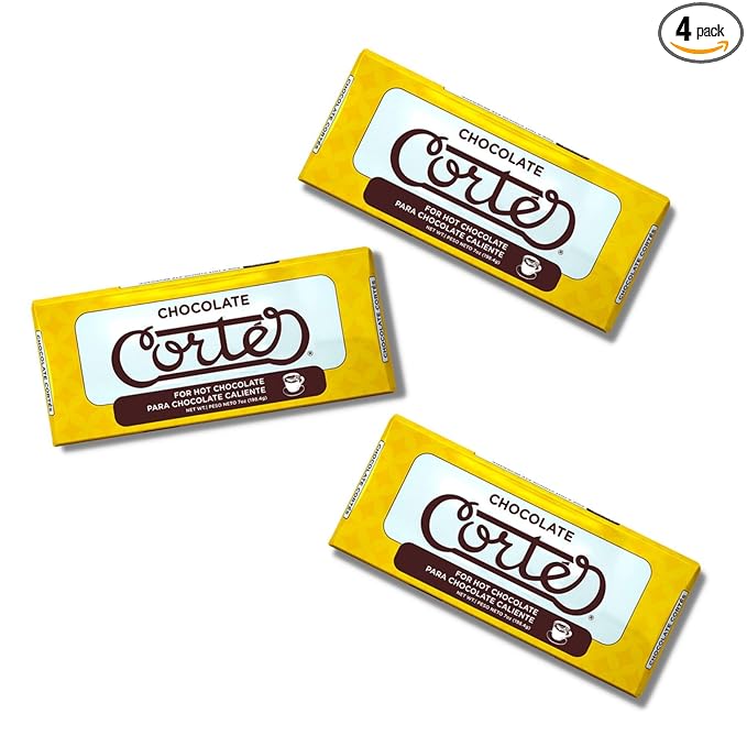 Chocolate Cortés Sweet Chocolate for Hot Chocolate (3 Pack 7 oz Each) – Puerto Rican &amp Dominican Bean-to-Bar Chocolate Authentic Caribbean Drinking Chocolate