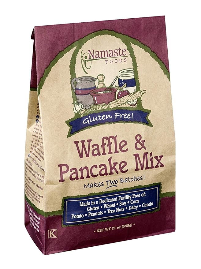 Namaste Foods Gluten Free Waffle &amp Pancake Mix 21 OZ (Pack of 18)18