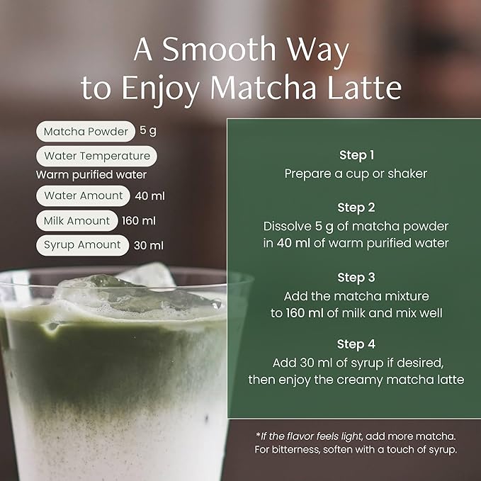 Magpie&ampTiger Premium Matcha Powder - Perfect for Matcha Lattes | Authentic Korean Green Tea from Boseong Korea | Rich Vibrant Flavor with a Clean Finish (40g)
