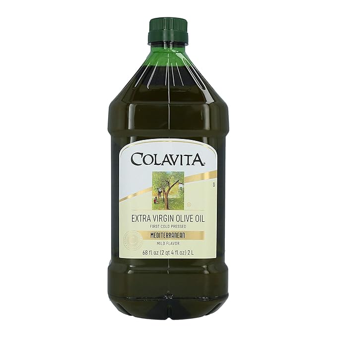 Mediterranean Extra Virgin Olive Oil 68 Oz Plastic Jug - Cold Pressed Italian Import by Colavita