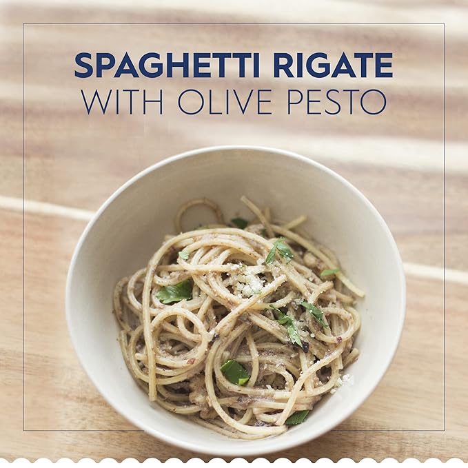 Barilla Spaghetti Rigati Pasta 16 oz. Box (Pack of 20) - Non-GMO Made with Durum Wheat Semolina - Kosher Certified