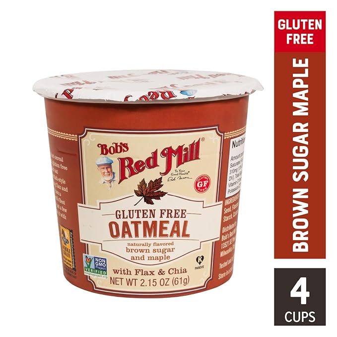 Bob's Red Mill Oatmeal Cup Variety Pack (Classic Maple Apple) 1 cup (Pack of 12) - Non GMO Whole Grain Kosher