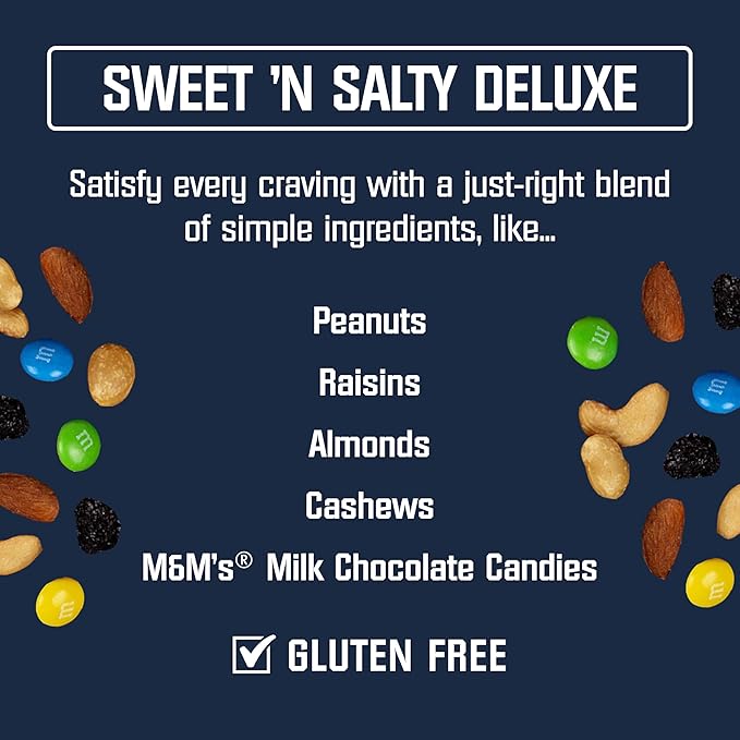 Kar’s Nuts Sweet ‘N Salty Deluxe Trail Mix 1.5 oz – Grab &amp Go Bags Individual Snack Packs (Pack of 18) Gluten-Free Trail Mix Snack