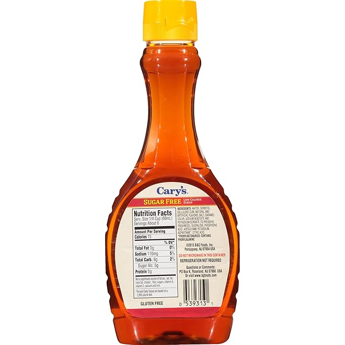 Cary's Sugar Free Low Calorie Syrup 12 Fluid Ounces (Pack of 12)