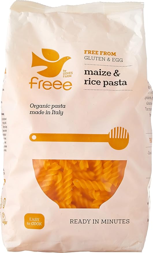 Doves Farm Gluten Free Organic Maize &amp Rice Fusilli 500g - 4 Pack
