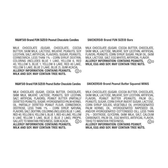 SNICKERS &amp M&ampM'S Peanut &amp Peanut Butter Lovers Fun Size Chocolate Candy Variety Mix 32.2-Ounce 55-Piece Bag