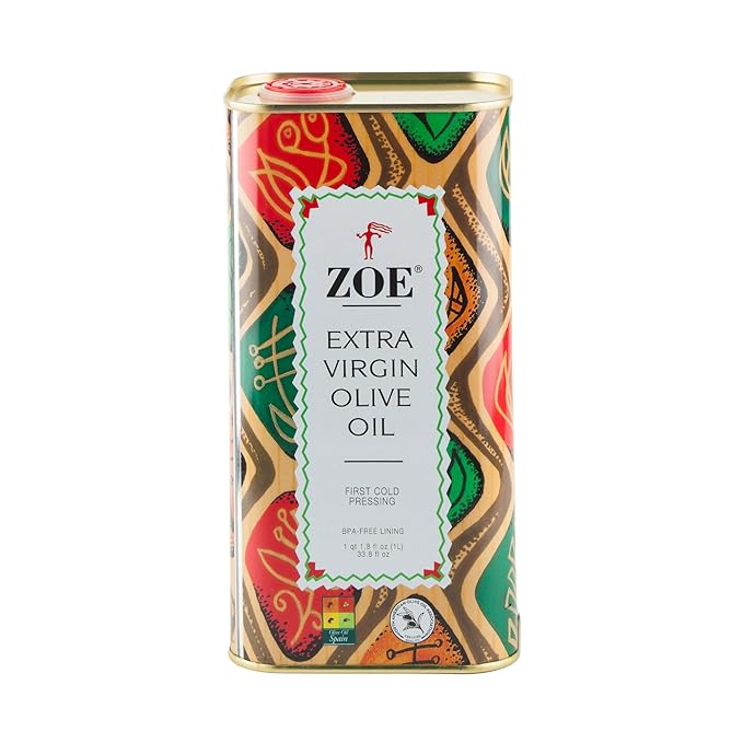 ZOE Extra Virgin Olive Oil 1-Liter Tins (Pack of 2)