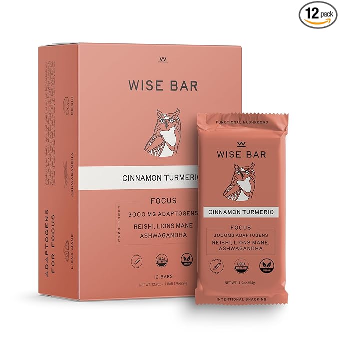 Generic Wi.se Bar Cinnamon Turmeric 1.9oz Pack of 12