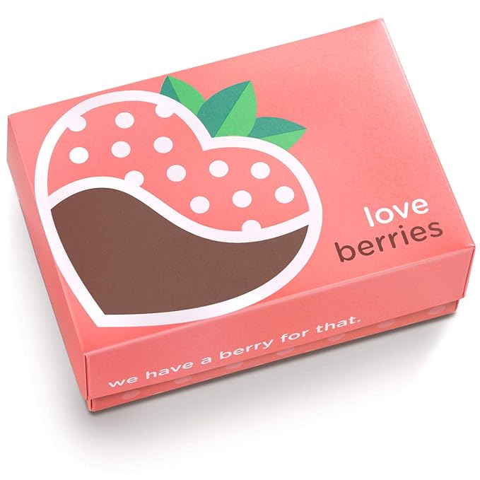 A Gift Inside 12 Dreamy Dark Chocolate Covered Strawberries for Valentine's Day Birthday Thank You