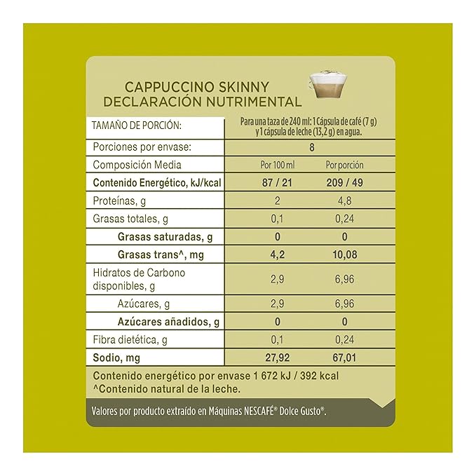 Nestle Nescafe Dolce Gusto Skinny Cappuccino Coffee (NES27370)