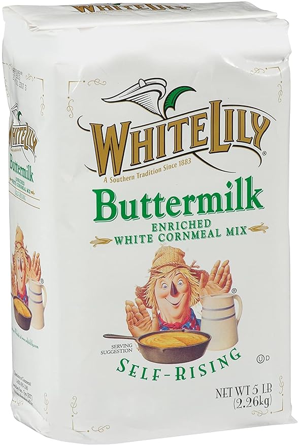 White Lily Self-Rising Buttermilk White Cornmeal Mix Enriched 5 lb Bag