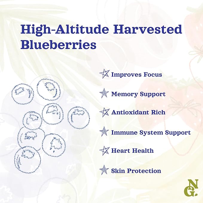 NUDEGREENS Freeze-Dried Blueberry Powder | Pure Antioxidant Superfood | Vitamin C &amp Fiber | 8 oz | For Smoothies Juices Yogurt &amp Healthy Recipes | 100% Natural Vegan No Added Sugar &amp G
