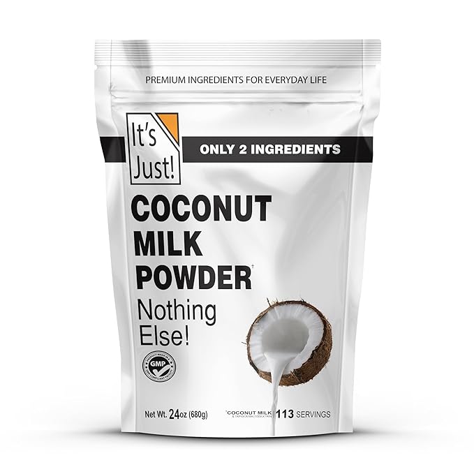 It's Just - Coconut Milk Powder 24oz Dairy-Free Coconut Milk Beverage Keto Friendly MCTs Two Ingredients Non-GMO Product of Sri Lanka