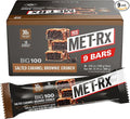 MET-Rx Big 100 Protein Bar Meal Replacement Bar 30G Protein Salted Caramel Brownie Crunch 9 Count 3.52 Oz.(Packaging may vary)
