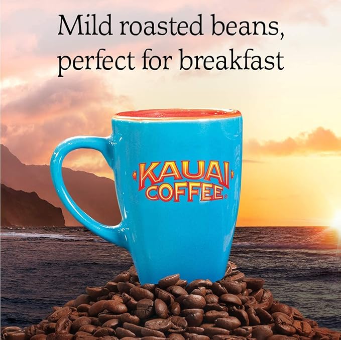 Kauai Coffee Single-Serve Pods Island Sunrise Mild Roast - Arabica Coffee from Hawaii’s Largest Coffee Grower Compatible with Keurig K-Cup Brewers - 12 Count (Pack of 6)