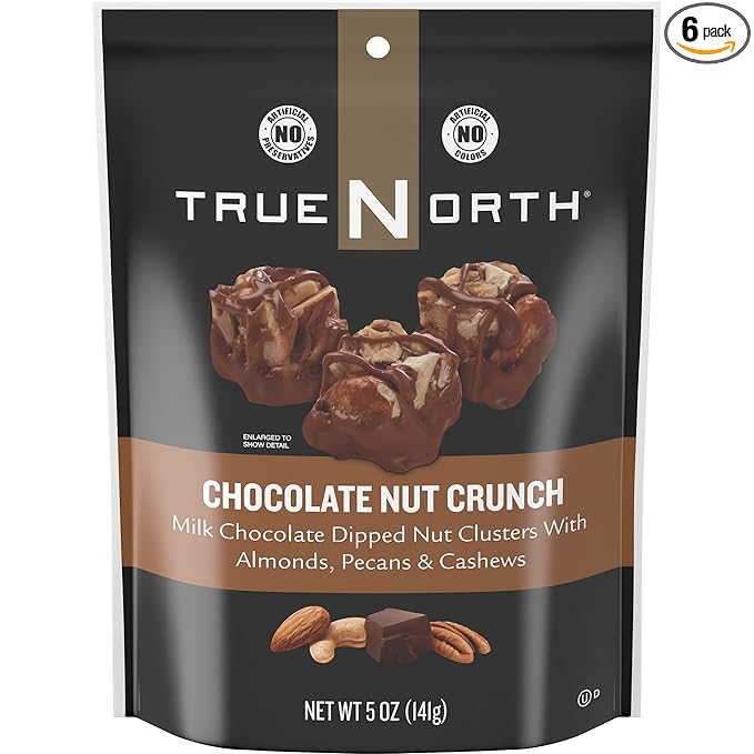 True North Nut Clusters Chocolate Nut Crunch 5 Ounce (Pack of 6)