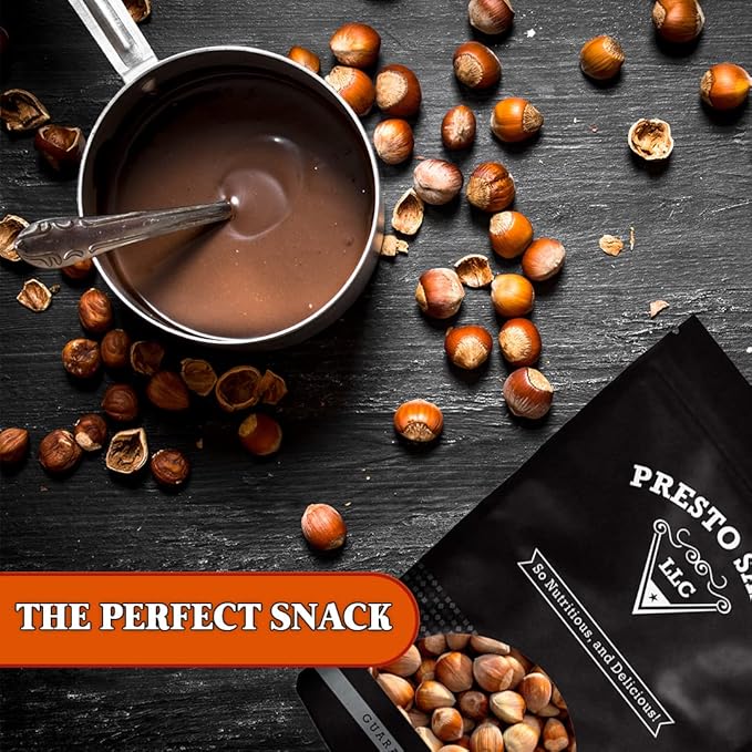 Presto Sales Filberts Hazelnuts Raw In Shell - 80 oz. (5 lbs.) Resealable Bag - Non-GMO Gourmet and Savory Flavor Hazelnuts Natural Healthy Low-Carb Keto Friendly Snack by Presto Sales