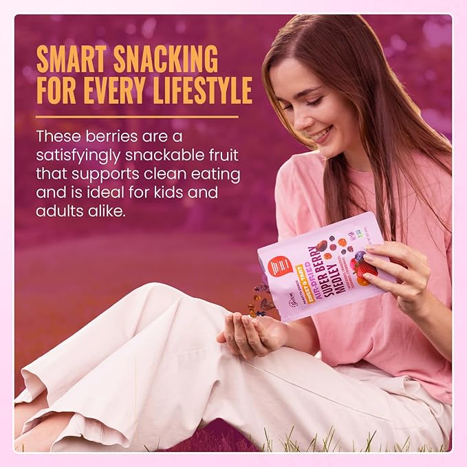 Whitney Jordan Naturals Air-Dried Super Berry Medley 16 oz Pack of 2 - Dried Fruit Snack Made from Real Berries - Non-GMO Gluten-Free Vegan Chewy Real Fruit for Clean Snacking