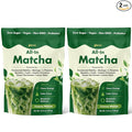 Ceremonial Grade Matcha Powder Infused with Moringa Green Tea Extract L-Theanine Inulin Spirulina Ceylon Cinnamon and Lemon Balm – 100% First Harvest Japanese Tea (2 Pack)