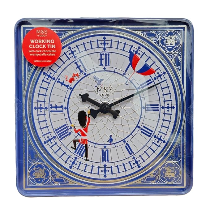 Working Clock Tin with Dark Chocolate Orange Jaffa Cakes 375g
