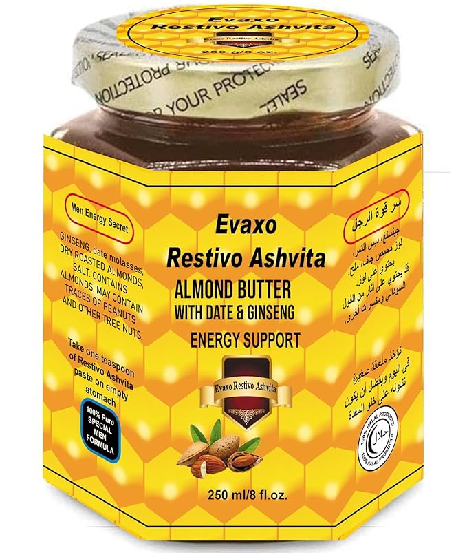 Evaxo Restivo Ashvita Almond Butter Honey for Men – 8 oz