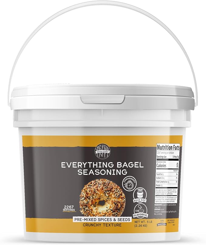 Birch &amp Meadow 1 Gallon of Everything Bagel Seasoning Pre-Mixed Spices &amp Seeds Crunchy Texture