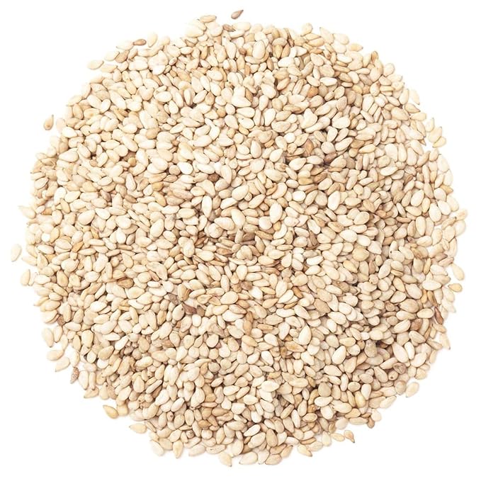 Hulled Sesame Seeds 18 Pounds — Non-GMO Verified Whole Raw White Sesame Seeds Kosher and Vegan Unroasted Bulk Sesame. High in Magnesium Iron and Calcium. Perfect for Tahini Paste