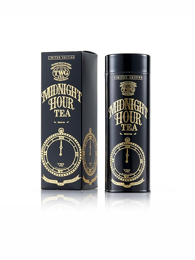 TWG Tea | Midnight Hour Tea | Black Tea | Lemongrass &amp Tropical Fruits | Haute Couture Tin 100g | Gift Set