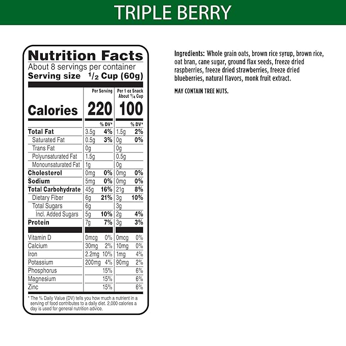 Bear Naked Granola Cereal Whole Grain Granola Breakfast Snacks Mega Pack Triple Berry Crunch (3 Bags)
