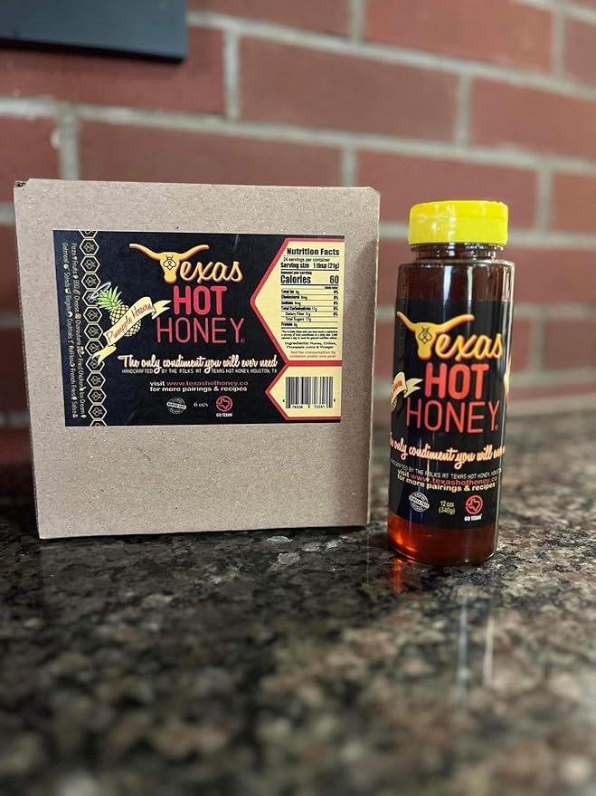 Texas Hot Honey – Roasted Hatch Green Chili | 12 oz Bottles Pack of 2