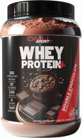 GMU SPORT - Whey Protein+ 28 Servings - No Filler Whey Protein Powder for Women and Men - Low-Calorie Sugar-Free Fast-Absorbing Protein Supplement for Muscle Growth &amp Recovery Double Chocolate