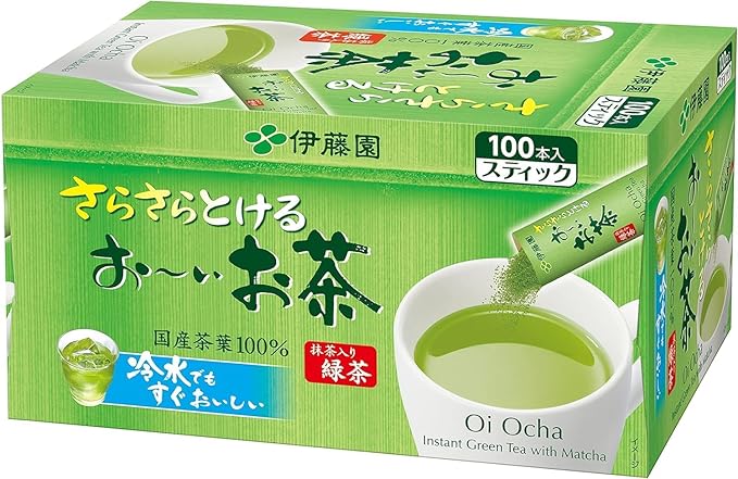 Thunder Tech Ito-en oi Ocha Japanese Premium Tea Bag Green Tea 100 sticks Zero Calories Caffeinated Direct Import
