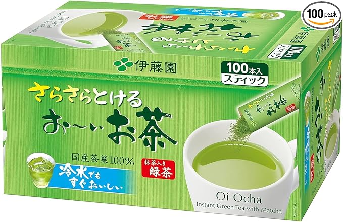 Thunder Tech Ito-en oi Ocha Japanese Premium Tea Bag Green Tea 100 sticks Zero Calories Caffeinated Direct Import