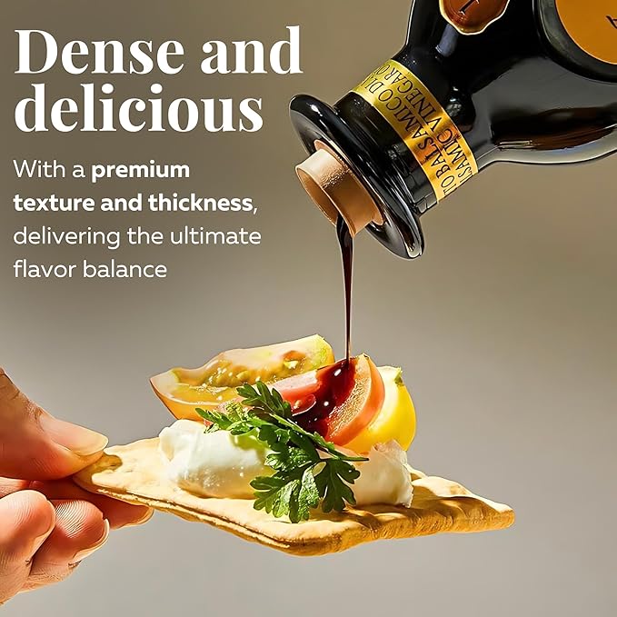 Balsamic Vinegar of Modena 8.45 fl.oz. (250ml) FONDO MONTEBELLO IGP-Certified Dense and Delicious Balsamic Vinegar Perfect for Salads Meats and Desserts - Product from Italy