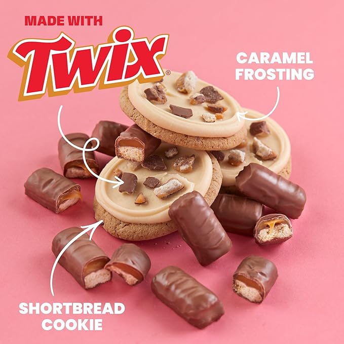 Cheryl's Cookies Caramel Buttercream-Frosted Shortbread Cookies with TWIX® Cookie Bar Pieces Kosher Signature Gift Box Individually Wrapped Gourmet Handmade Any Occasion Family Friends Loved