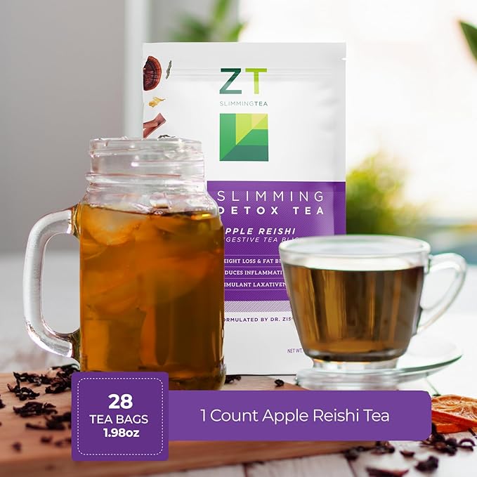 Dr. Zisman ZT Wellness Tea - Apple Reishi Herbal Blend - Refreshing Tea for Daily Balance (28 Bags) Crafted for a Vibrant Lifestyle