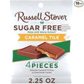 RUSSELL STOVER Sugar Free Caramel Chocolate Candy Tiles 2.25 oz. bag (Pack of 10)