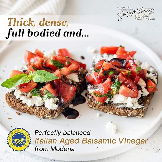 Giusti Family Reserve Balsamic Vinegar-Based Condiment - Premium Italian Condiment Based on Aceto Balsamico di Modena Rich Flavor for Salads Marinades &amp Drizzling Made in Italy - 1.4 fl oz