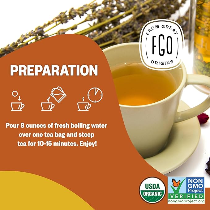 FGO Organic Turmeric Ginger Tea Eco-Conscious Tea Bags 100 Count Packaging May Vary (Pack of 1)